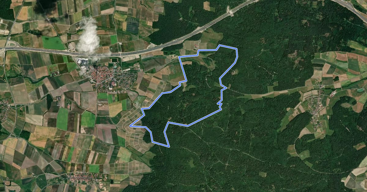 Маршрут Traumrunde Abtswind на спутниковом снимке