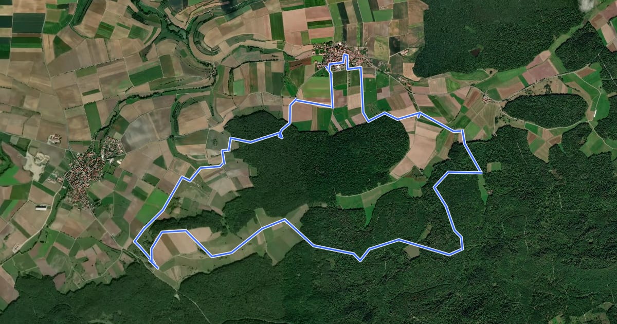 Маршрут Traumrunde Dornheim на спутниковом снимке