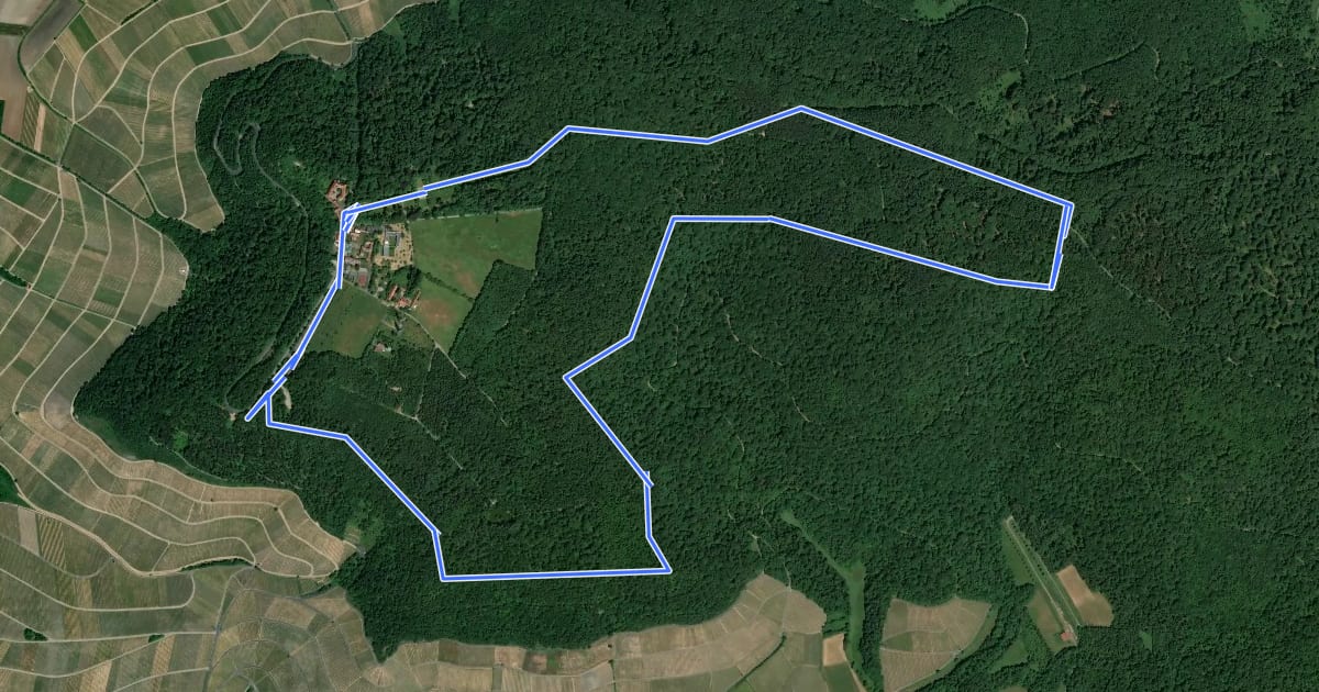 Маршрут Traumrunde Schwanberg на спутниковом снимке