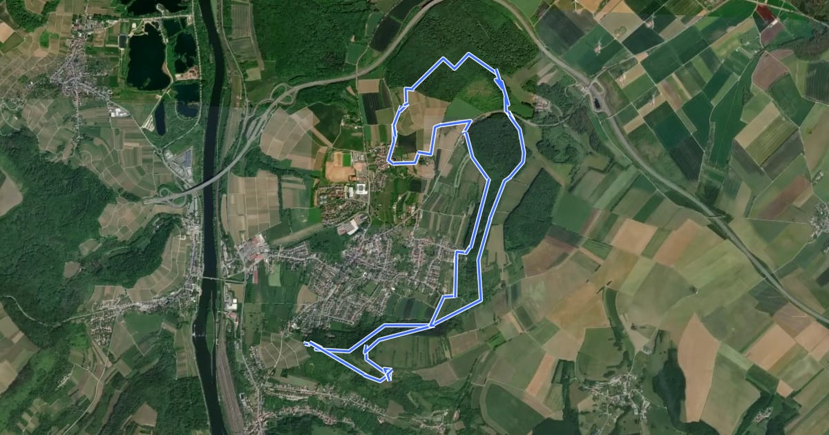 Маршрут Traumschleife Panoramaweg Perl на спутниковом снимке