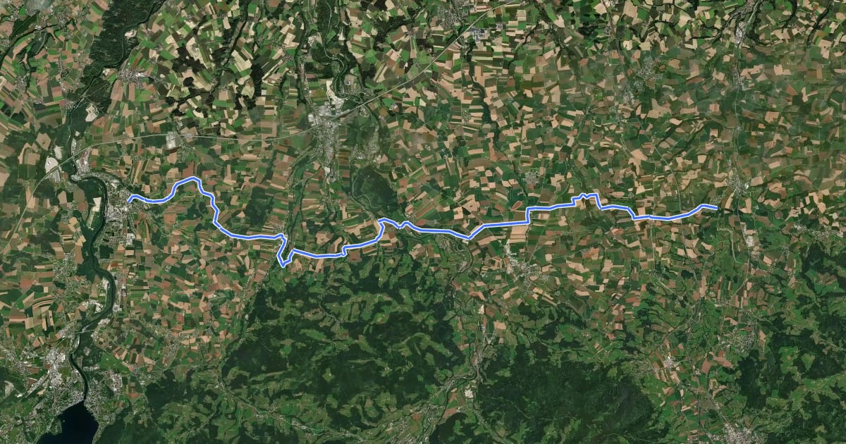 Маршрут Traunviertlerweg на спутниковом снимке
