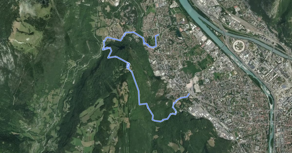 Маршрут Traversée de la ferme Durand на спутниковом снимке