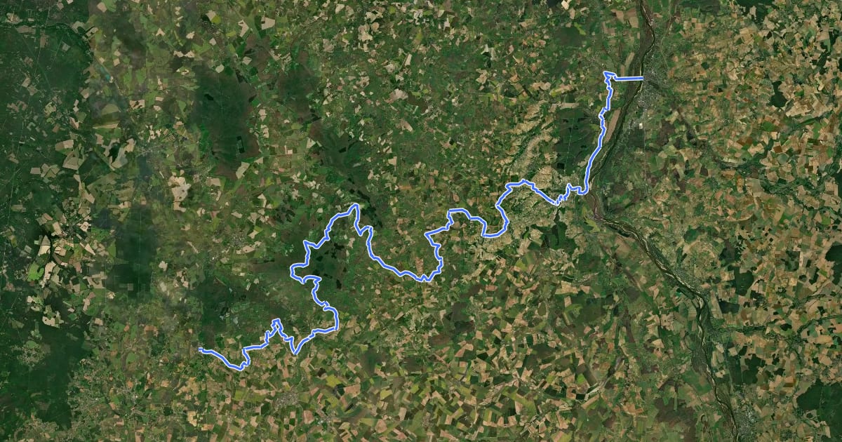 Маршрут Traversée de la Sologne, De Cosne à Menetou на спутниковом снимке