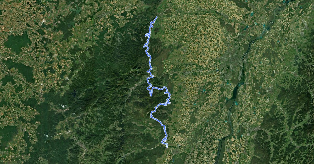 Маршрут Traversée du massif des Vosges, Saverne-Châtenois на спутниковом снимке