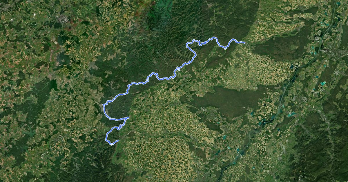 Маршрут Traversée du massif des Vosges, Wissembourg-Saverne на спутниковом снимке
