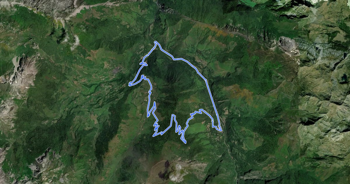 Маршрут Traversée du Tuquet VTT asp65 на спутниковом снимке