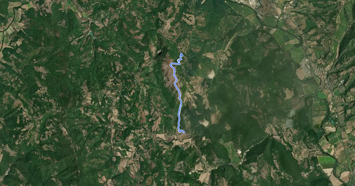 Маршрут Traversata di Monte Acuto на спутниковом снимке