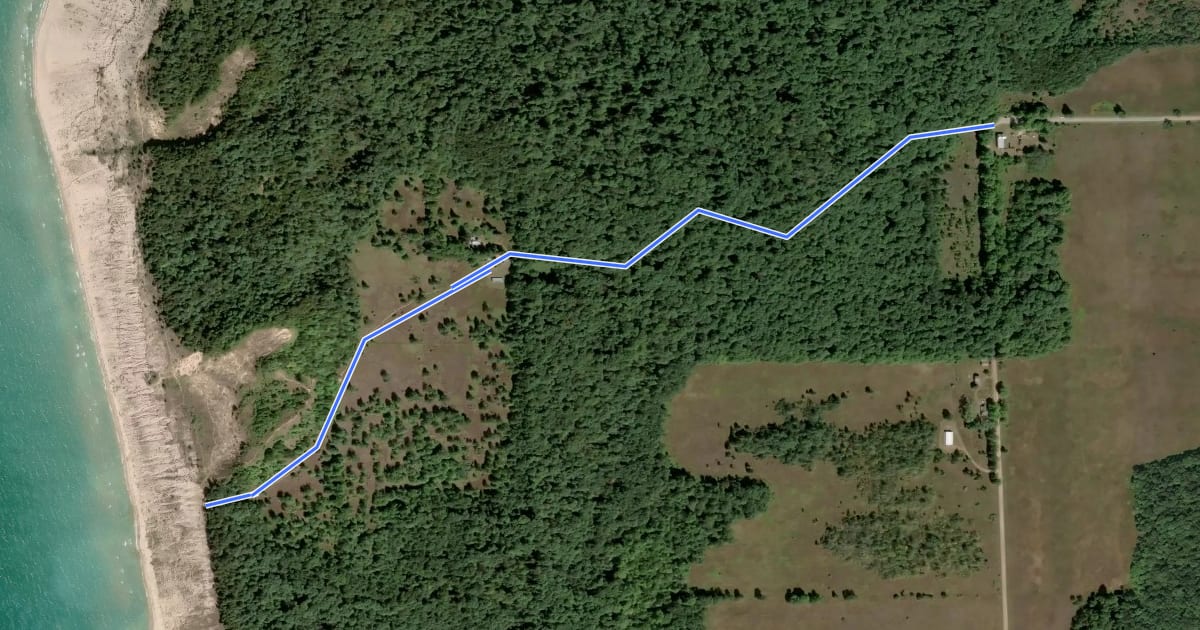 Маршрут Treat Farm Trail на спутниковом снимке