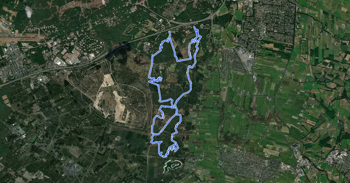 Маршрут Treeker MTB Trail (Blauwe Route) на спутниковом снимке