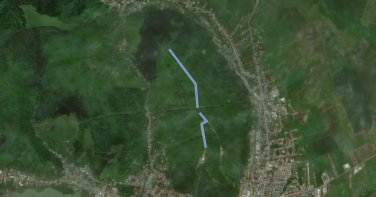 Маршрут Trei Caldari на спутниковом снимке
