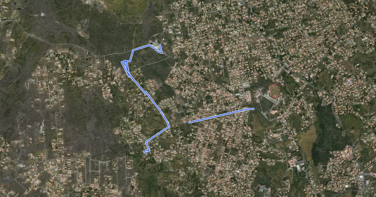 Маршрут Trekking Antica Mompilieri на спутниковом снимке
