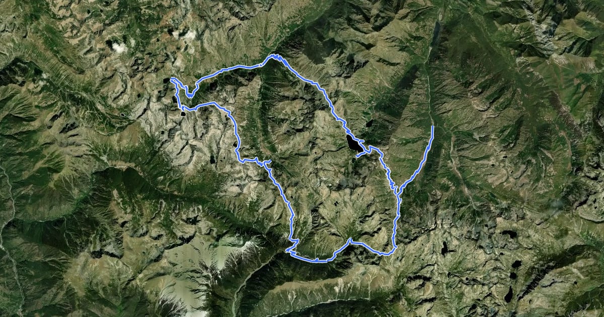Маршрут Trekking del lupo на спутниковом снимке