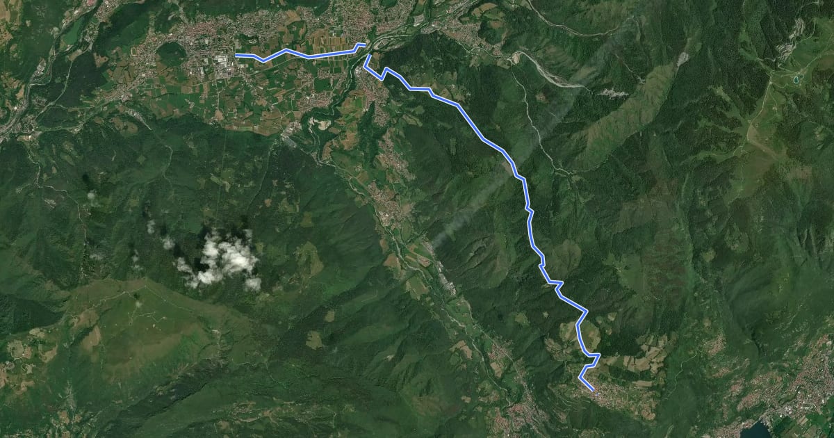 Маршрут Trekking della Presolana - Tappa 1 на спутниковом снимке