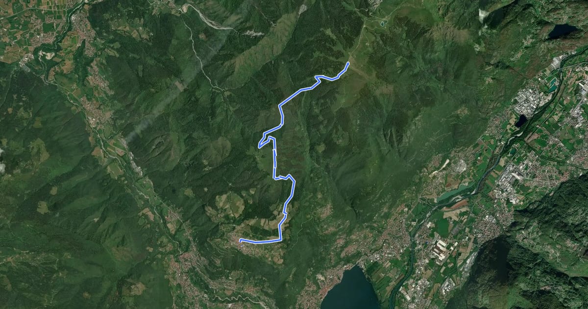 Маршрут Trekking della Presolana - Tappa 2 на спутниковом снимке