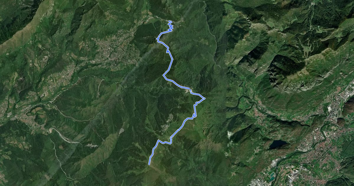 Маршрут Trekking della Presolana - Tappa 3 на спутниковом снимке
