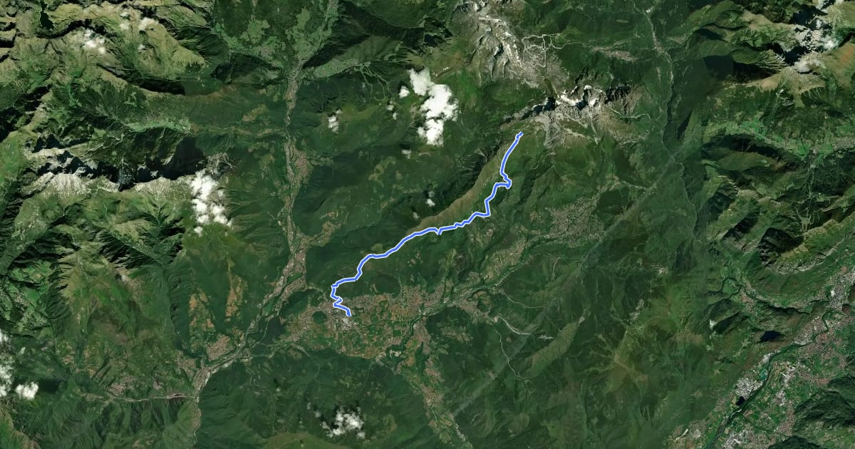 Маршрут Trekking della Presolana - Tappa 5 на спутниковом снимке