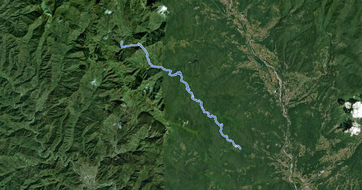 Маршрут Trekking Lunigiana 2 на спутниковом снимке