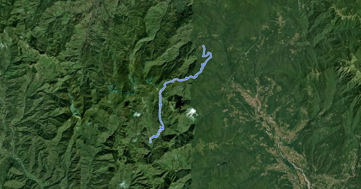 Маршрут Trekking Lunigiana 3 на спутниковом снимке