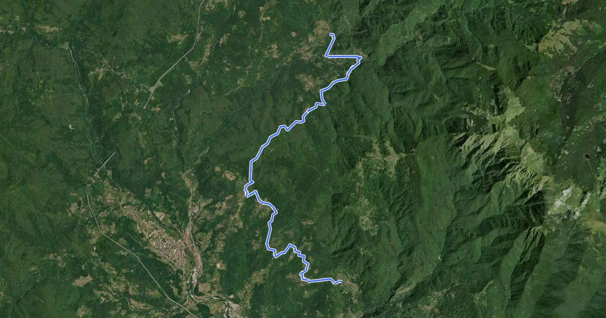 Маршрут Trekking Lunigiana 5 на спутниковом снимке