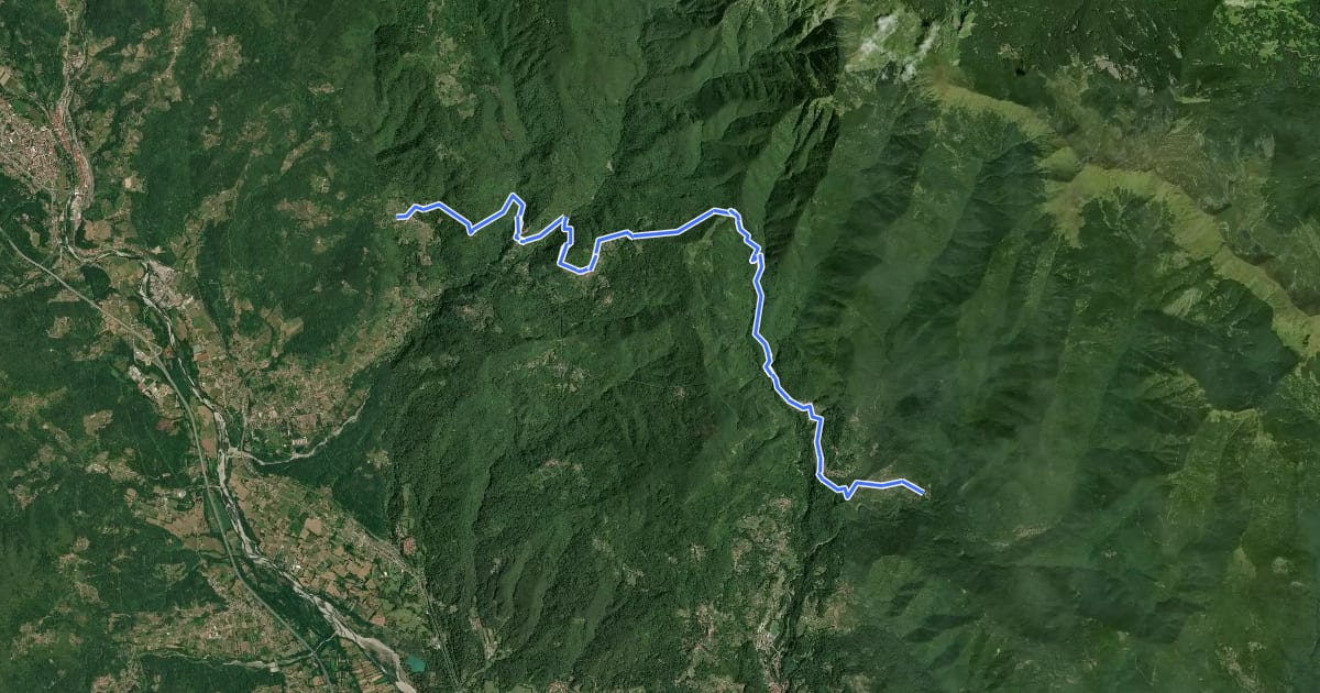 Маршрут Trekking Lunigiana 6 на спутниковом снимке