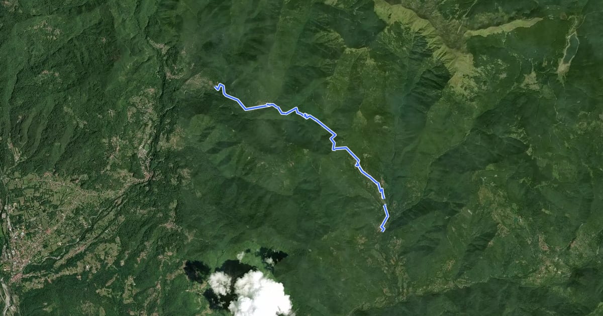 Маршрут Trekking Lunigiana 7 на спутниковом снимке