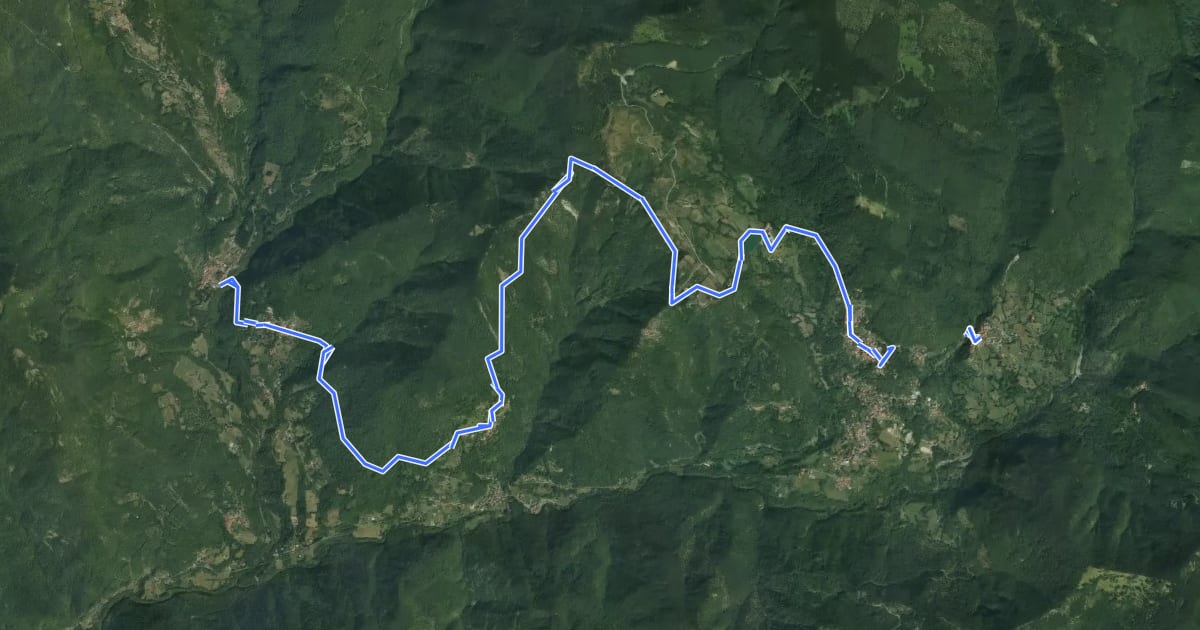 Маршрут Trekking Lunigiana 8 на спутниковом снимке