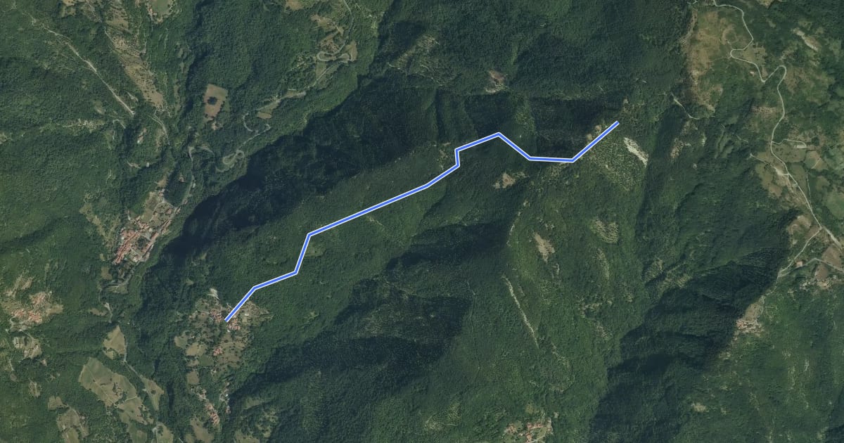 Маршрут Trekking Lunigiana 8 variante на спутниковом снимке
