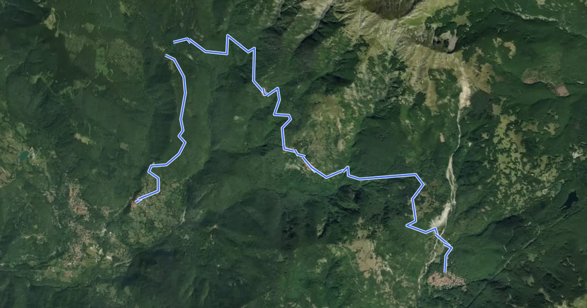 Маршрут Trekking Lunigiana 9 на спутниковом снимке