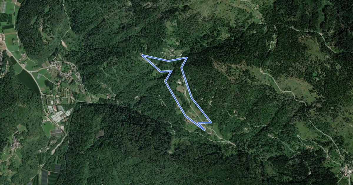 Маршрут Trekking Minatore на спутниковом снимке
