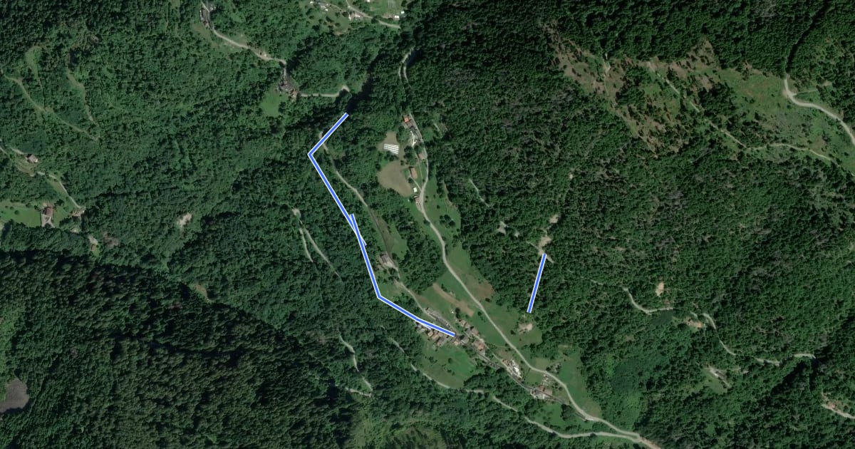 Маршрут Trekking Minatore Variante 1 на спутниковом снимке