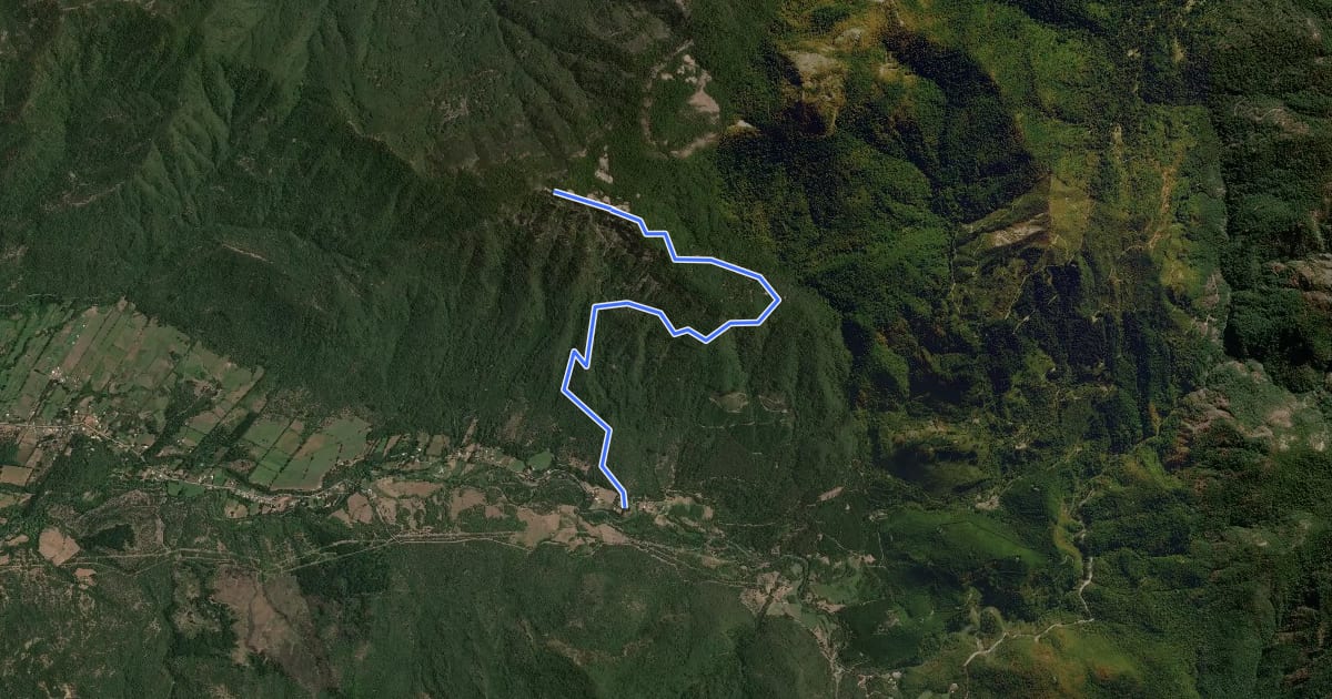 Маршрут Trekking Mirador Las Vizcachas на спутниковом снимке