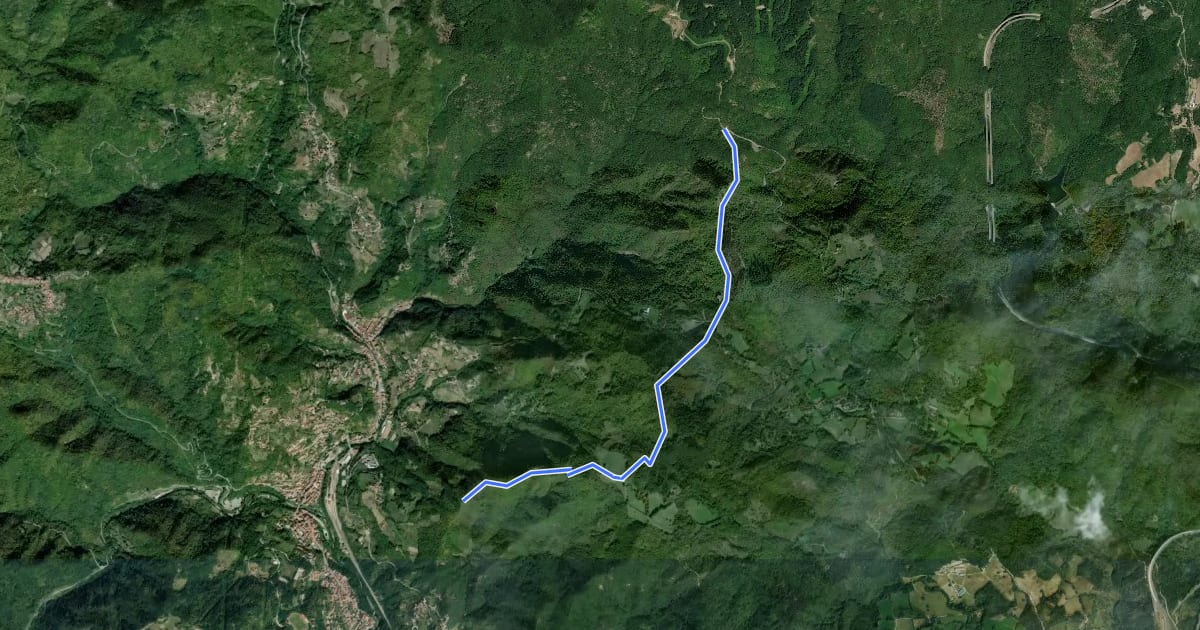 Маршрут Trekking Parco Memoriale della Linea Gotica на спутниковом снимке