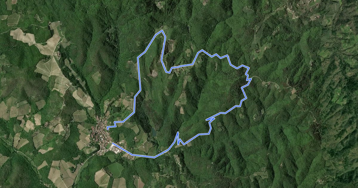 Маршрут Trekking tra i castelli 1 (MONTEGROSSI) на спутниковом снимке