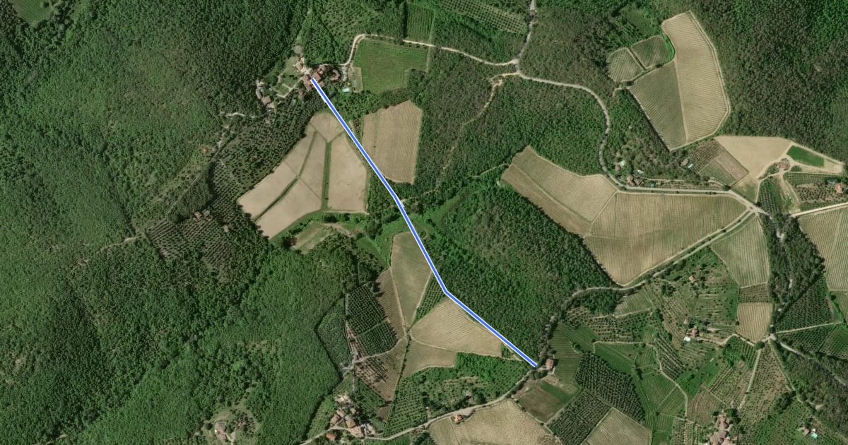 Маршрут Trekking tra i castelli 10B на спутниковом снимке