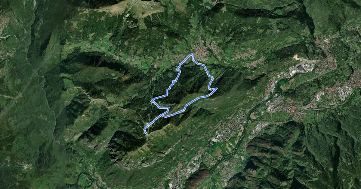 Маршрут Trekking tra malghe e menhir anello 2: Mine - Monte Altissimo - Plai - Borno на спутниковом снимке