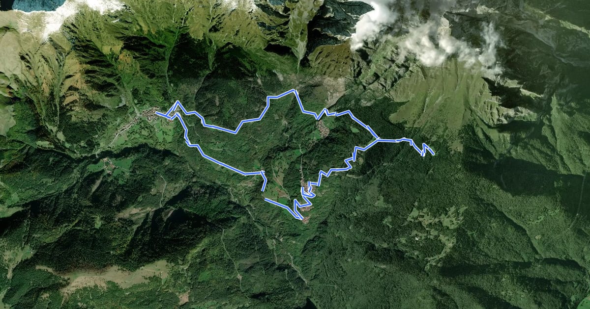 Маршрут Trekking tra malghe e menhir anello 7: Dosso della Sella - Malga Rò на спутниковом снимке