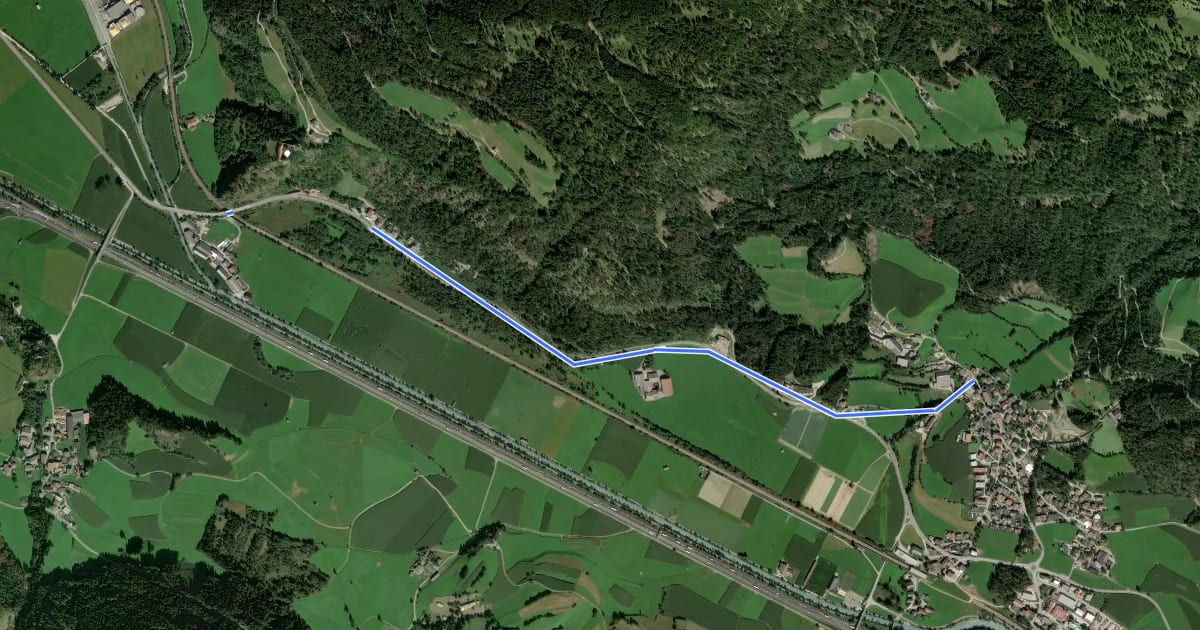 Маршрут Trenser Pilgerweg - Sentiero del pellegrino на спутниковом снимке