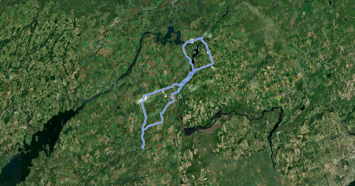 Маршрут Trent River Truckin' на спутниковом снимке