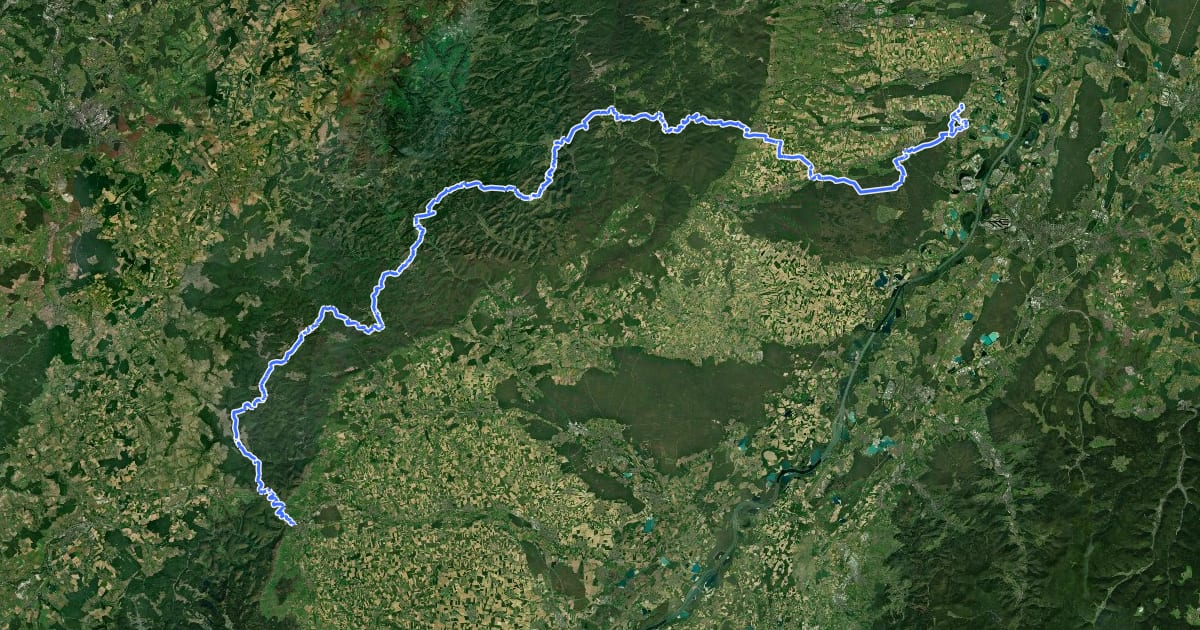 Маршрут Tres Tabernae trail на спутниковом снимке