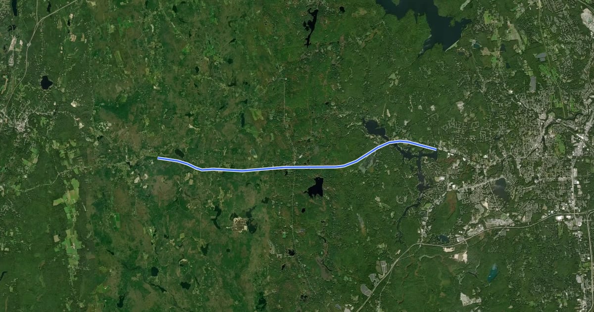 Маршрут Trestle Trail на спутниковом снимке