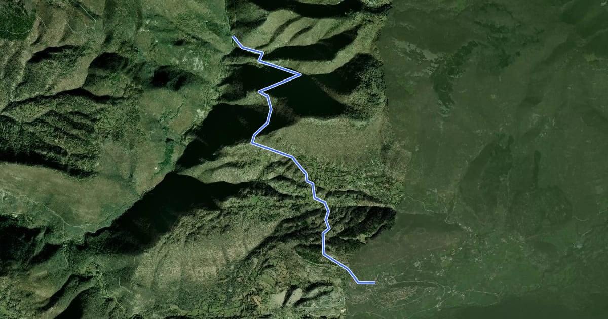 Маршрут Trevi nel Lazio-Ponte Castello на спутниковом снимке