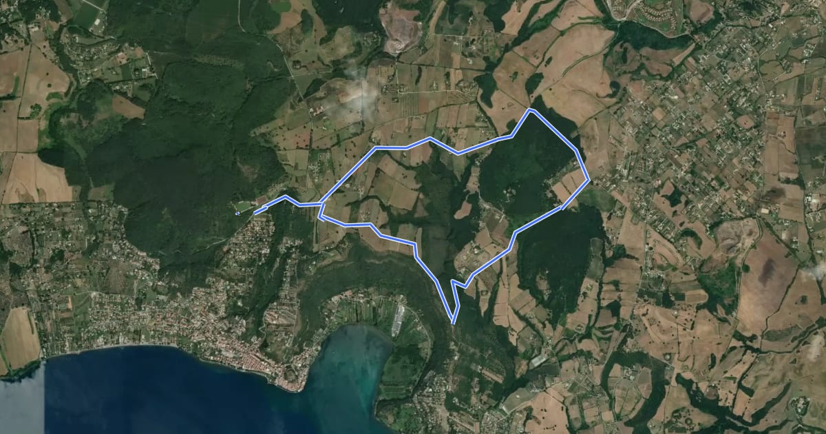 Маршрут Trevignano Romano-Macchia di Monterosi на спутниковом снимке