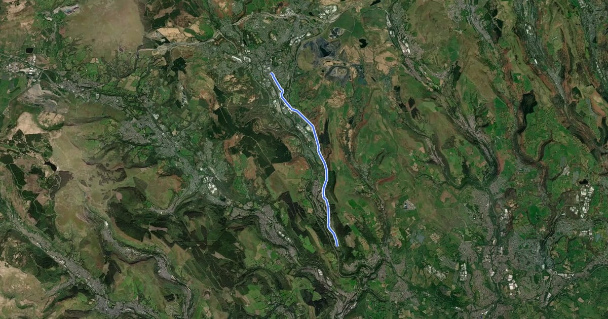 Маршрут Trevithick Trail на спутниковом снимке