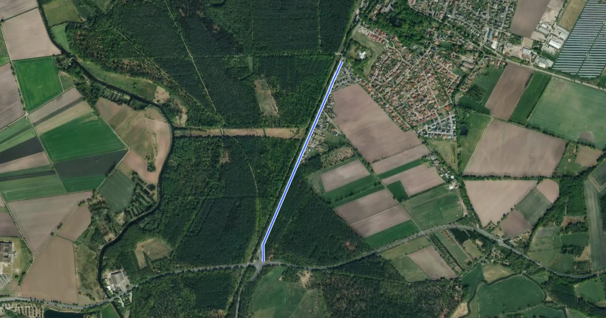 Маршрут Triangeler Kuhbrücke (49) - Dragen Kreuzung (43) на спутниковом снимке
