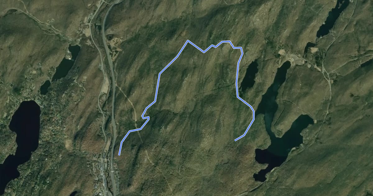 Маршрут Triangle Trail на спутниковом снимке