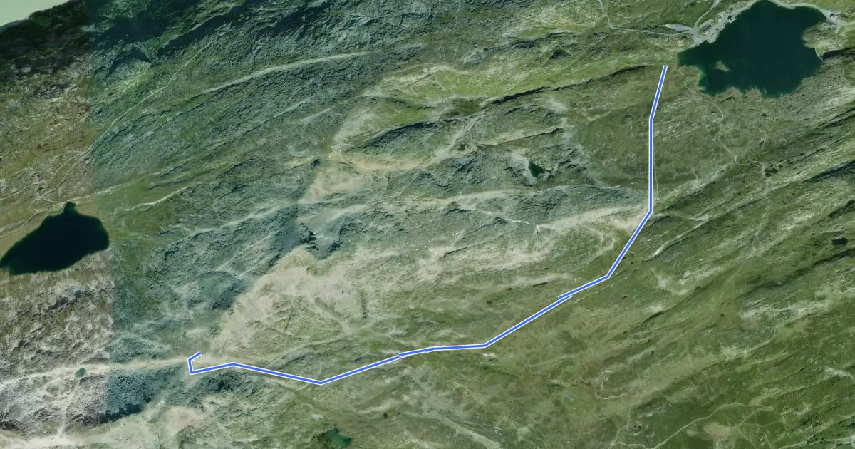 Маршрут Triebtenseelücke - Grimselpass на спутниковом снимке