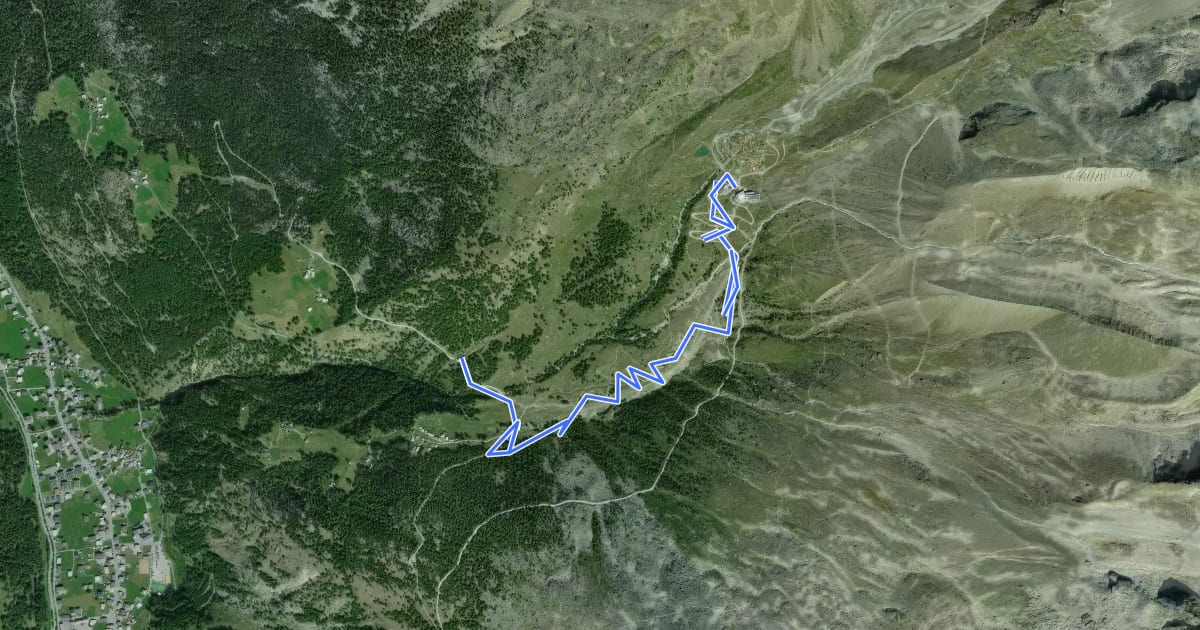 Маршрут Trift flowtrail на спутниковом снимке