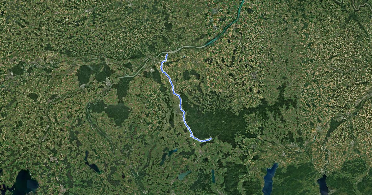 Маршрут Triftweg на спутниковом снимке