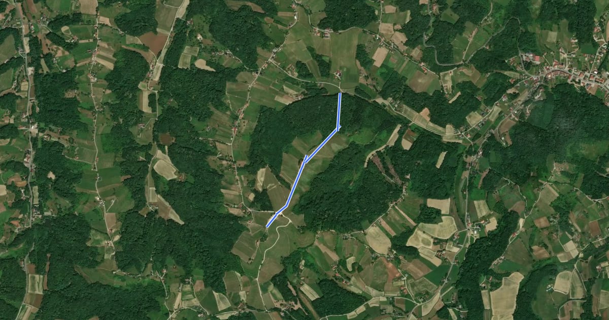 Маршрут Štrigovska kružna staza - ŠKS, PD Bundek Mursko Središće на спутниковом снимке
