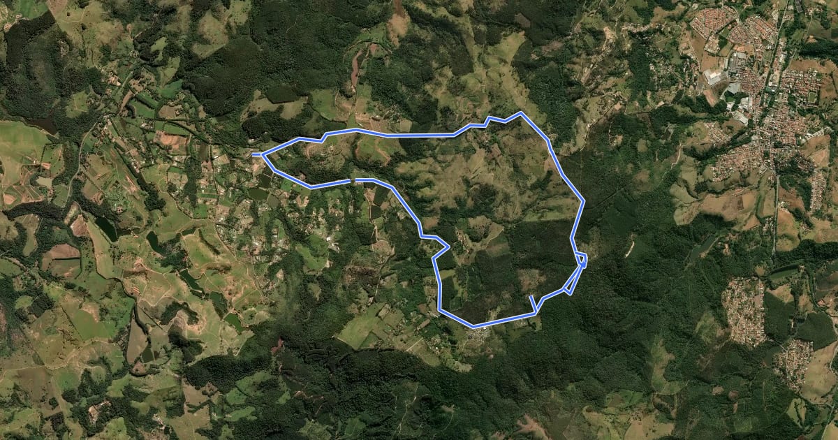 Маршрут Trilha Volta do Pico das Cabras на спутниковом снимке